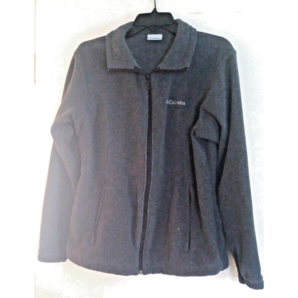 Columbia Women Jacket Large Full Zipper Warm Cozy Fleece Travel Work Hiking
